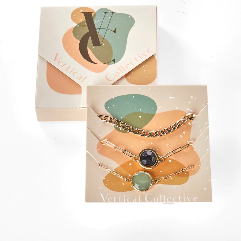 Vertical collective Alora bracelet layering set